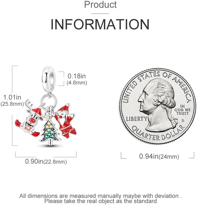 CYCUFF Store 925 Sterling Silver Charms Suitable for Charm Necklaces, Bracelet Pendants Beads Jewellery Gift for Women Family Friends - Image 2